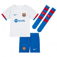 Koszulka piłkarska Barcelona Raphinha Belloli #11 Strój wyjazdowy dla dzieci 2023-24 tanio Krótki Rękaw (+ Krótkie spodenki)